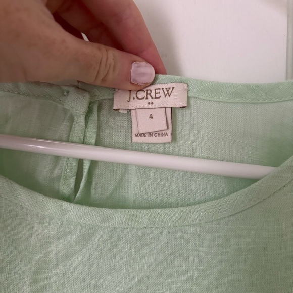 J. Crew Light Green Lace Blouse - Picture 3 of 5